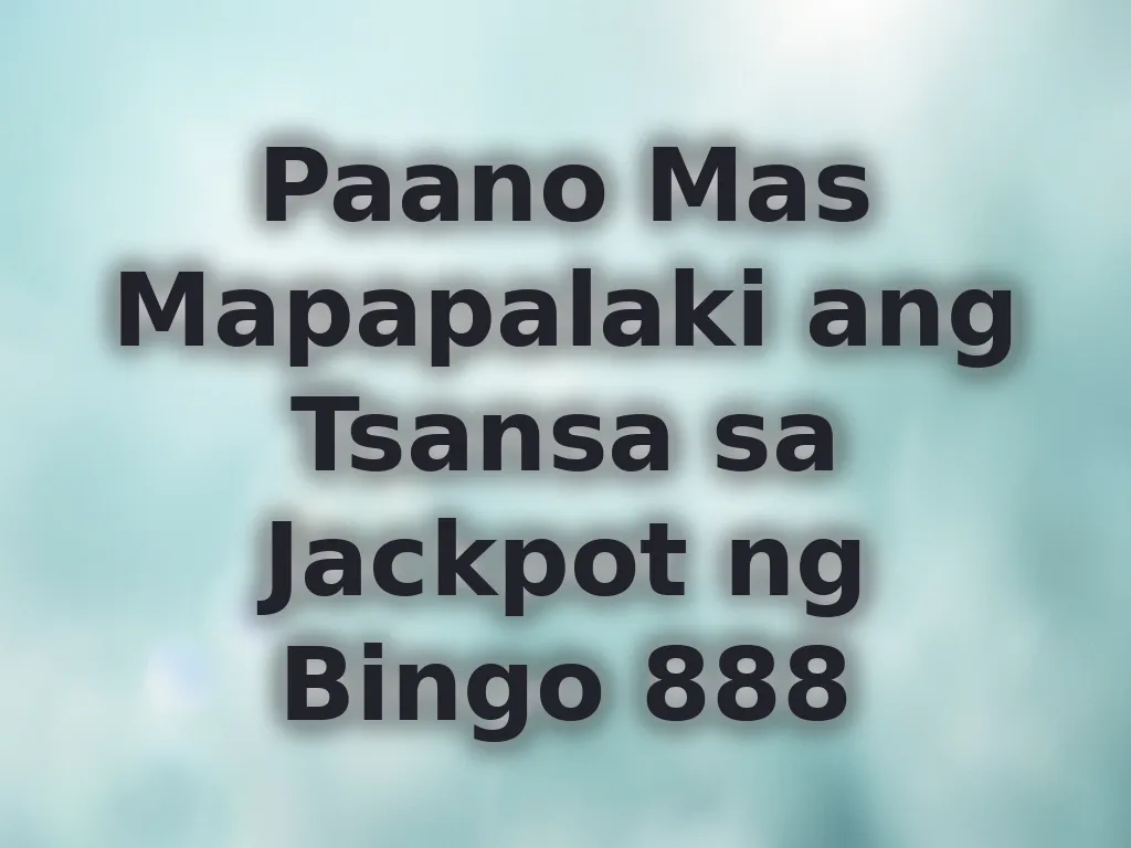 Tips para sa Jackpot
